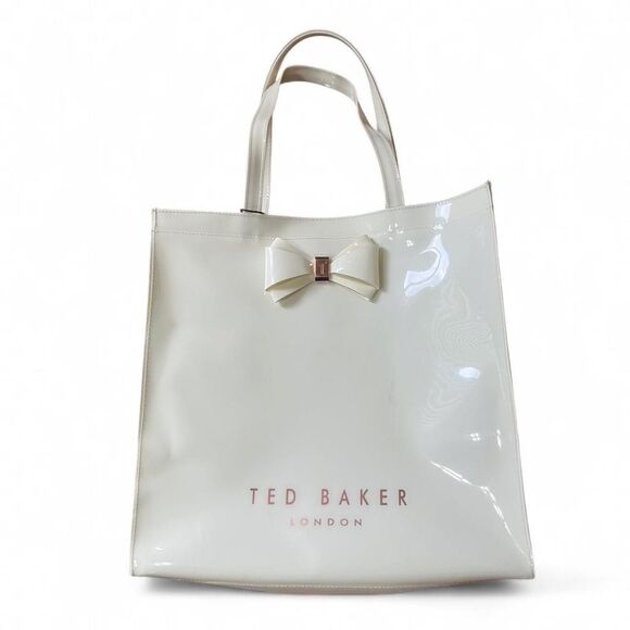 Ted Baker Handbags - Ted Baker Women's White and Gold Vinyl Tote Bag